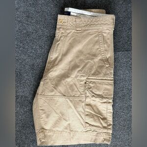 Ralph Lauren Tan Cargo Shorts with Utility Design, 36" Waist